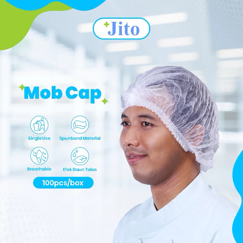 MOBCAP 2 BENANG - PUTIH 10 GSM "JITO" (1 Box = 100 pcs)