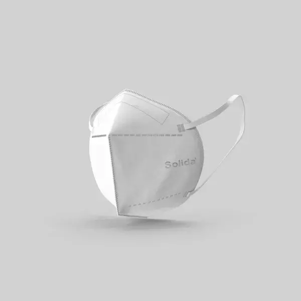 MASKER RESPIRATOR 3D KN95 - PUTIH 4 PLY "SOLIDA HEALTHCARE" (1 Box = 20 pcs)