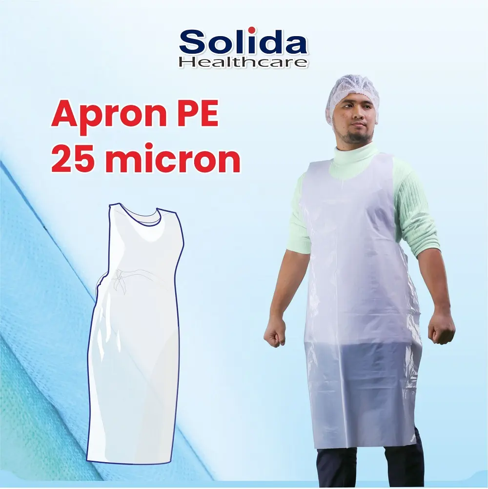 APRON PE - BIRU 75 × 125 CM - 50 MICRON "JITO" (1 Karton = 50 pcs)