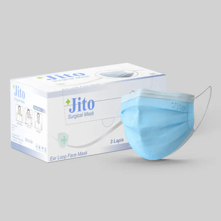 MASKER ELASTIK - BIRU 3 PLY "JITO" (1 Box = 50 pcs) (copy)