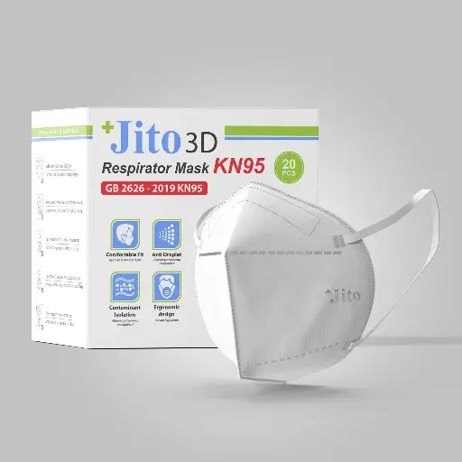 MASKER RESPIRATOR 3D KN95 - PUTIH 4 PLY "JITO" (copy)